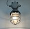 Grande Lampe à Suspension Cage Industrielle en Fonte d'Aluminium de Polam Wilkasy, 1960s 14