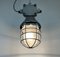 Large Industrial Cast Aluminium Cage Pendant Light from Polam Wilkasy, 1960s 14