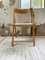 Beech and Straw Folding Chair, 1980s 5