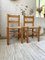 Straw and Pine Chair, Mountain Furniture by Charlotte Perriand, 1950s, Set of 2 1