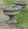 Large Weathered Cast Stone Garden Urns, 1930s, Set of 4, Image 2
