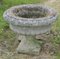 Large Weathered Cast Stone Garden Urns, 1930s, Set of 4 4