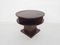 Art Deco Round Mahogany Side Table, the Netherlands, 1930s, Image 1