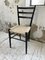 Schwarzer Italienischer Stuhl aus Seil, 1950er 1