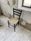 Schwarzer Italienischer Stuhl aus Seil, 1950er 20