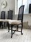 Black Lacquer Dining Chairs, 1970s, Set of 4 3