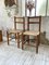 Straw and Beech Dining Chairs, 1950s, Set of 2, Image 1