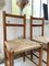 Straw and Beech Dining Chairs, 1950s, Set of 2 17
