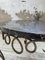 Metal & Black Marble Coffee Table by René Drouet, 1930s, Image 33