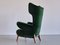 Wingback Chair in Green Mohair by Ottorino Aloisio for Colli, Italy, 1957, Image 12