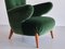 Wingback Chair in Green Mohair by Ottorino Aloisio for Colli, Italy, 1957 11