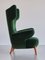 Wingback Chair in Green Mohair by Ottorino Aloisio for Colli, Italy, 1957 15