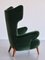 Wingback Chair in Green Mohair by Ottorino Aloisio for Colli, Italy, 1957 14