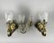 Vintage Wall Mount Sconces in Bronze with Glass Shades, Germany, Set of 3 3