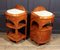 Art Nouveau Bedside Cabinets in Amboyna, 1900s, Set of 2 6