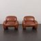 Vintage Italian Space Age Lounge Chairs in Brown Leatherette in the style of Bellini & Frattini, 1970s, Set of 2, Image 5