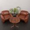 Vintage Italian Space Age Lounge Chairs in Brown Leatherette in the style of Bellini & Frattini, 1970s, Set of 2, Image 4