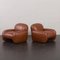 Vintage Italian Space Age Lounge Chairs in Brown Leatherette in the style of Bellini & Frattini, 1970s, Set of 2, Image 6