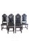 Vintage Victorian Hand-Carved Lion Dining Chairs, Set of 6, Image 1