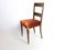 Vintage Orange Fabric Upholstery and Walnut Dining Chairs, Italy, 1930s, Set of 10 6