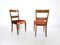 Vintage Orange Fabric Upholstery and Walnut Dining Chairs, Italy, 1930s, Set of 10 3