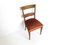 Vintage Orange Fabric Upholstery and Walnut Dining Chairs, Italy, 1930s, Set of 10, Image 9