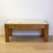 Vintage Carved Walnut and Marble Coffee Table, 1960s 1