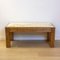 Vintage Carved Walnut and Marble Coffee Table, 1960s, Image 1