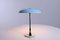 Ufo Shaped Baby Blue Table Lamp in Metal by Nedalo, 1950s 17