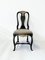 Swedish Black Wood and Fabric Chairs, Set of 9 4
