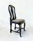 Swedish Black Wood and Fabric Chairs, Set of 9, Image 3