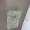 Lampada da parete grande Hollywood Regency Cubic Ice Glass attribuita a Kalmar Lights, anni '60, Immagine 5