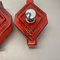 Red Cubic Ceramic Fat Lava Wall Lights attributed to Pan Ceramics, Germany, 1970s, Set of 3, Image 14