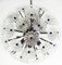 Lámparas de araña Sputnik vintage de cristal con 51 vasos transparentes Daisy, años 80. Juego de 2, Imagen 7