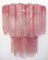 Apliques de pared de tubo de cristal de Murano con 13 tubos de vidrio de alabster rosa, años 90. Juego de 2, Imagen 14