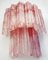 Murano Glass Tube Wall Sconces with 13 Pink Alabster Glass Tube, 1990s, Set of 2 11
