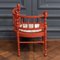 Early 20th Century Corner Armchair in White Marble with Red Patina, China, Image 8