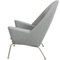 Chaise Oculus en Tissu Gris par Hans Wegner pour Carl Hansen & Søn 5