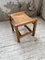 Elm and Leather Stool from Maison Regain, 1950s, Image 31