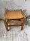 Elm and Leather Stool from Maison Regain, 1950s, Image 10