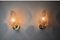 Frosted Murano Glass Leaf Sconces, Italy, 1970, Set of 2, Image 4