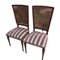 Antique Spanish Chairs with Upholstered Slatted Back, Set of 2, Image 2