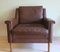 Mid-Century Danish Brown Leather Lounge Chair, 1960s, Image 3
