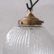 Lámpara colgante italiana Mid-Century de vidrio y latón, años 70, Imagen 5