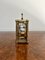 Grande Horloge Carrosse Victorienne Antique en Laiton, 1880 5