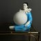Lampada da tavolo Pierrot Mid-Century in ceramica blu, Italia, anni '60, Immagine 6