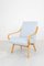 Beechwood Armchair with Pastel Blue Upholstery by Jaroslav Smidek, 1950s 2