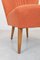 Clubchair with Orange Upholstery, 1960s 6