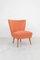 Clubchair with Orange Upholstery, 1960s, Image 1