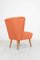 Clubchair with Orange Upholstery, 1960s 2